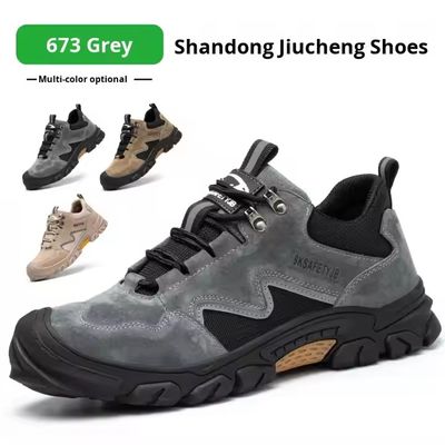 شراء OEM Kevlar Construction Safety Shoes Pigskin Work Shoes Steel Toe Anti Smashing Rubber Sole Safety Shoes online manufacture