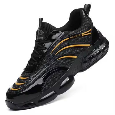 شراء Black Superfine Steel Wire Fabric Work Shoes TPU Safety Shoes Kevlar Anti-stab EVA Sole Work Shoes Comfortable Safety Shoes online manufacture